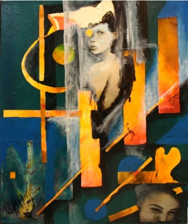 Peinture intitulée "croisements" par Rodykop, Œuvre d'art originale, Huile