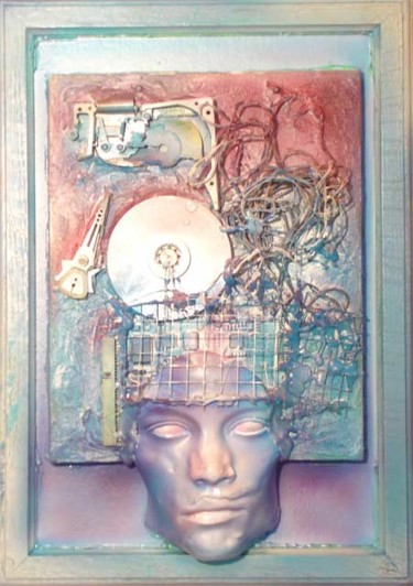 Peinture intitulée "disque dur" par Rodykop, Œuvre d'art originale