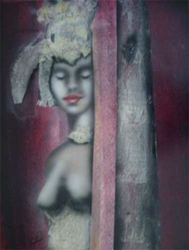 Painting titled "la lectrice" by Rodykop, Original Artwork