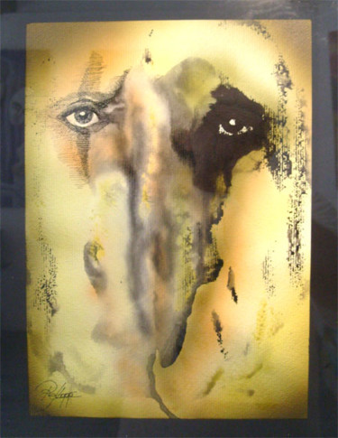 Painting titled "éléphant" by Rodykop, Original Artwork