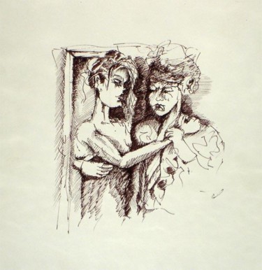 Drawing titled "danseurs" by Rodykop, Original Artwork, Other