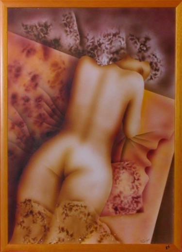 Painting titled "nu de dos" by Rodykop, Original Artwork, Oil