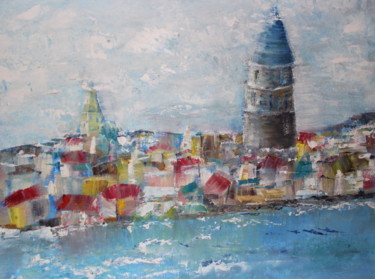 Картина под названием "Мечты о Стамбуле (…" - Karina Roenko, Подлинное произведение искусства, Масло