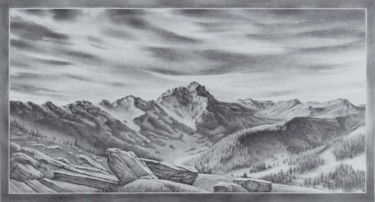 Schilderij getiteld "In den Alpen" door Ronald Firla, Origineel Kunstwerk, Potlood