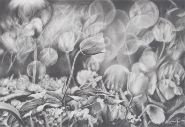 Drawing titled "Frühlingsmorgen in…" by Ronald Firla, Original Artwork, Pencil