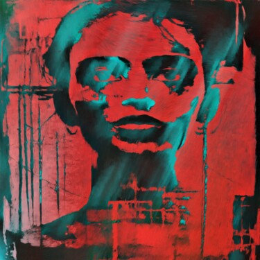 Digitale Kunst mit dem Titel "Cobalt Reflections…" von Rofin Kai, Original-Kunstwerk, Digitale Malerei