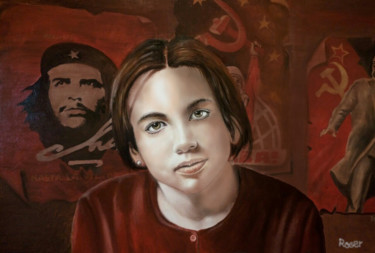 Pintura titulada "chica-decepcionada.…" por Rogelio Ramallo, Obra de arte original, Oleo