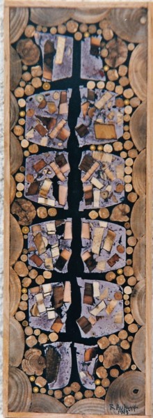 Скульптура под названием "VITRAIL 1" - Roger Aubert, Подлинное произведение искусства, Дерево