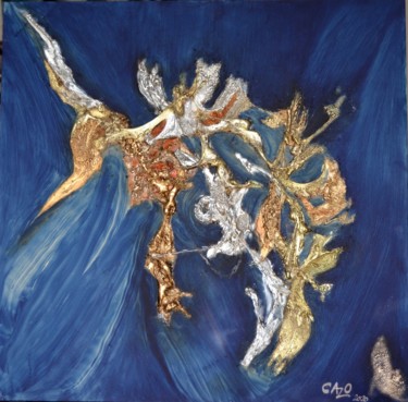 Peinture intitulée "4 BELLUM CONTRA MOR…" par Cazo, Œuvre d'art originale, Huile