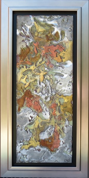 Pittura intitolato "incrustation  40x78…" da Cazo, Opera d'arte originale, Acrilico