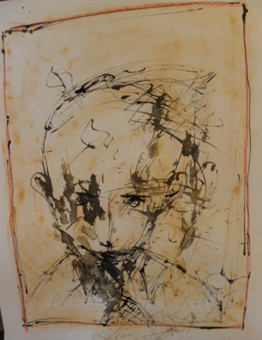Drawing titled "Disparition progres…" by Roger Ernest Jankow, Original Artwork, Ink