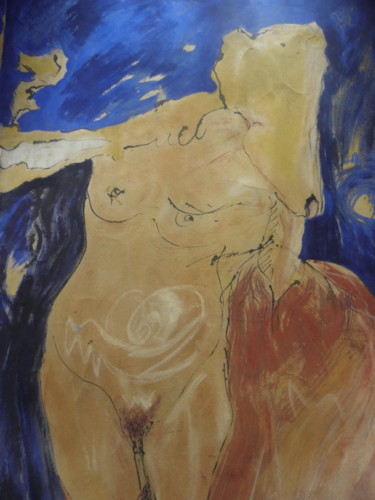 图画 标题为“Il patinait sincére…” 由Roger Ernest Jankow, 原创艺术品, 彩画