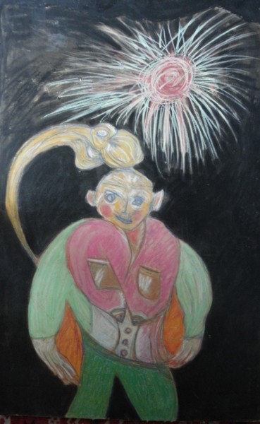 Drawing titled "Il se peut que la n…" by Roger Ernest Jankow, Original Artwork, Pastel