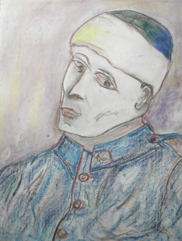 Drawing titled "les tribus...créatr…" by Roger Ernest Jankow, Original Artwork, Tempera