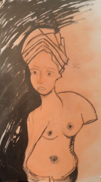 Dibujo titulada "FEMME...." por Roger Ernest Jankow, Obra de arte original, Tinta
