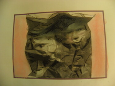"Papier froissé II" başlıklı Resim Roger Ernest Jankow tarafından, Orijinal sanat, Pastel