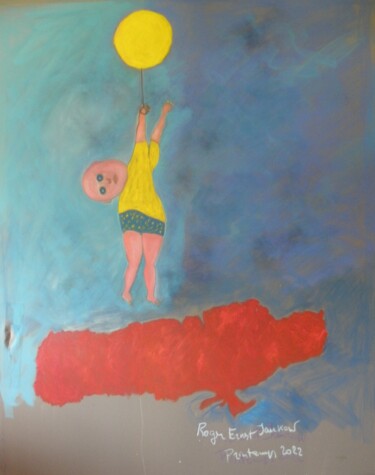 Картина под названием "Au dela de l'enfanc…" - Roger Ernest Jankow, Подлинное произведение искусства, Темпера