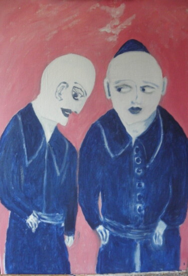 Painting titled "Le supposé coupable…" by Roger Ernest Jankow, Original Artwork, Tempera