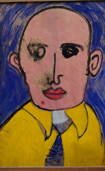 Drawing titled "Monsieur tout le mo…" by Roger Ernest Jankow, Original Artwork, Tempera