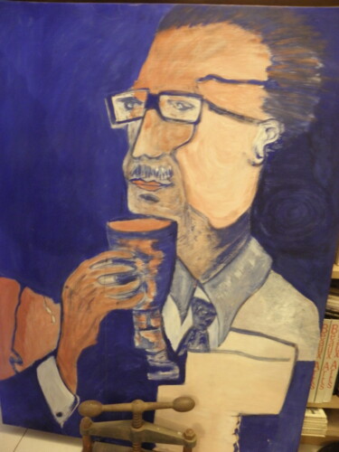 Painting titled "ALLENDE....Libertade" by Roger Ernest Jankow, Original Artwork, Tempera