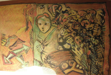 Disegno intitolato "SANS TITRE...souven…" da Roger Ernest Jankow, Opera d'arte originale, Pastello