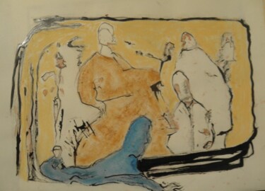 Zeichnungen mit dem Titel "AMOUR ...." von Roger Ernest Jankow, Original-Kunstwerk, Tempera
