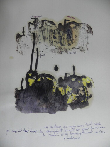 Zeichnungen mit dem Titel "les machines désira…" von Roger Ernest Jankow, Original-Kunstwerk, Tinte