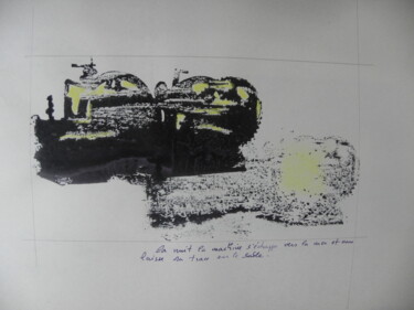 Drawing titled "Les machines désira…" by Roger Ernest Jankow, Original Artwork, Ink