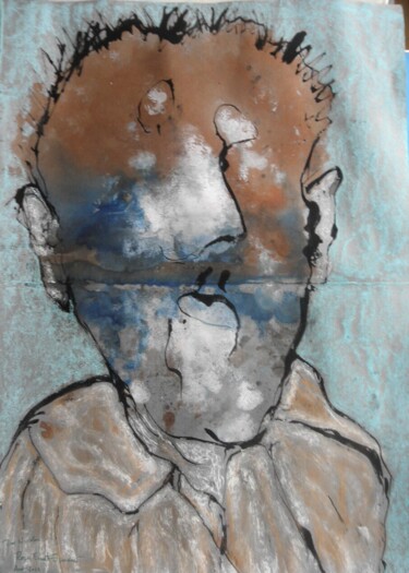 Рисунок под названием "portrait de l'ami t…" - Roger Ernest Jankow, Подлинное произведение искусства, Темпера