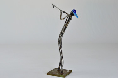 Sculpture titled "Art golf" by Roger Flores, Original Artwork, Metals