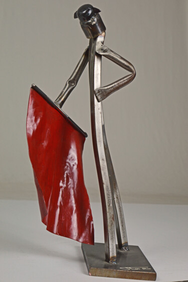 Escultura intitulada "Toréador" por Roger Flores, Obras de arte originais, Metais