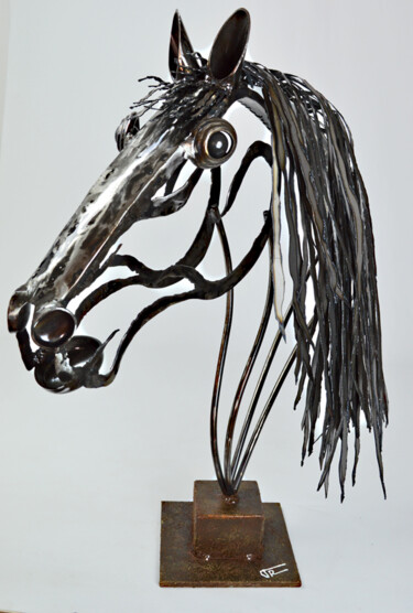 Sculpture intitulée "L'ETALON" par Roger Flores, Œuvre d'art originale, Métaux