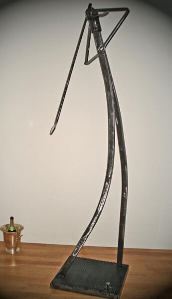 Escultura titulada "LE GOLFEUR" por Roger Flores, Obra de arte original, Metales