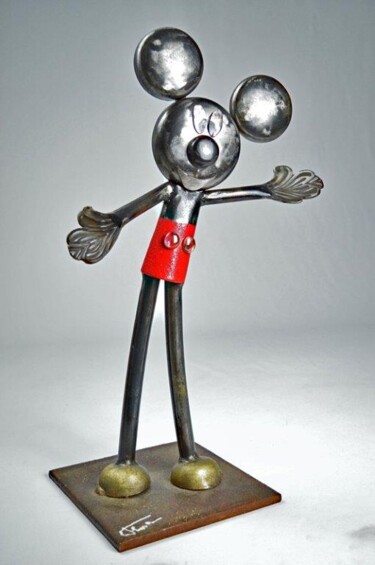 Sculpture intitulée "MICKEY" par Roger Flores, Œuvre d'art originale, Métaux