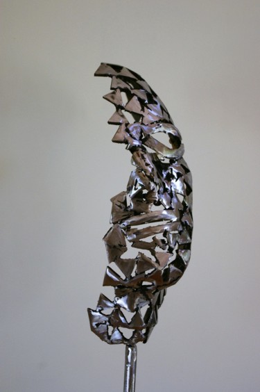 Sculpture titled "le penseur" by Roger Garcie, Original Artwork, Metals