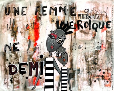 Malarstwo zatytułowany „Pas à Demi” autorstwa Roger.M, Oryginalna praca, Akryl Zamontowany na Drewniana rama noszy