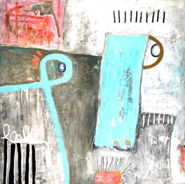 Картина под названием "Poésie 5" - Roger.M, Подлинное произведение искусства, Акрил Установлен на Деревянная панель