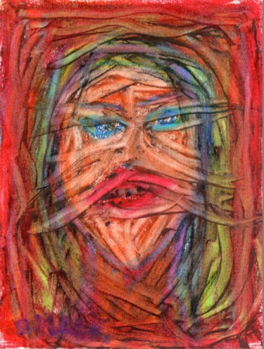 Rysunek zatytułowany „Expression 1” autorstwa Roger Maës, Oryginalna praca, Pastel