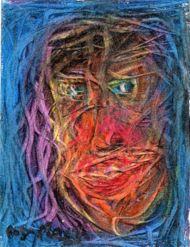 Drawing titled "Expression 4" by Roger Maës, Original Artwork, Pastel