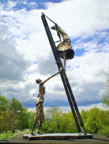 Rzeźba zatytułowany „Jeu de dupes (d'apr…” autorstwa Roger Peulvey, Oryginalna praca, Metale
