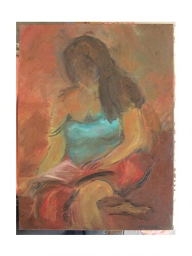 Painting titled "figure" by Roger Ychai, Original Artwork, Oil