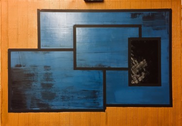 Peinture intitulée "Superposition cubis…" par Roger Birbaum, Œuvre d'art originale, Huile