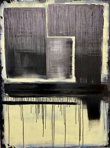 제목이 "Croisement carbone"인 미술작품 Roger Birbaum로, 원작, 기름 나무 들것 프레임에 장착됨