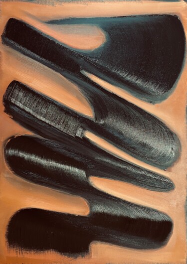 Peinture intitulée "Carbone Ondulations" par Roger Birbaum, Œuvre d'art originale, Huile