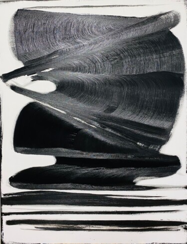 Peinture intitulée "Torsion" par Roger Birbaum, Œuvre d'art originale, Huile Monté sur Châssis en bois
