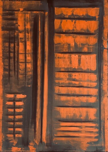 Peinture intitulée "Impulse" par Roger Birbaum, Œuvre d'art originale, Huile Monté sur Châssis en bois