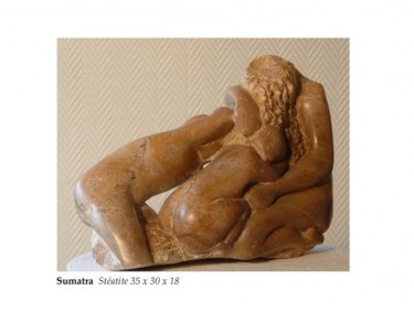 Sculpture titled "sumatra" by Roger Gicquel, Original Artwork, Stone