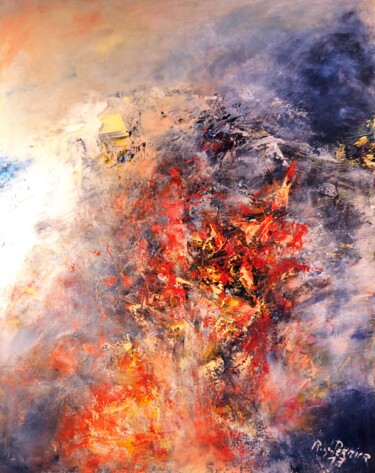 Картина под названием "fire" - Roger Perrier, Подлинное произведение искусства, Акрил