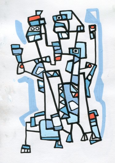 Drawing titled "Zonder titel-" by Rogerus, Original Artwork, Marker