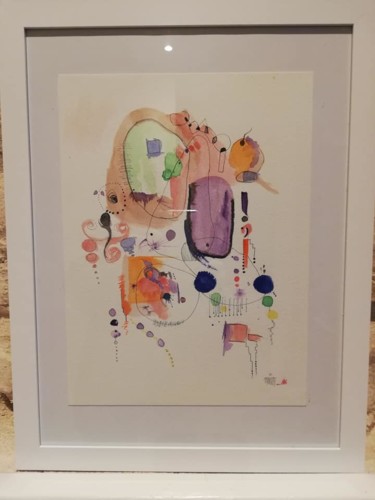 Painting titled "Aquarelle les rêves…" by Marierf, Original Artwork, Watercolor